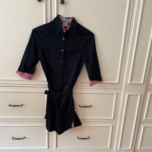 Haley & the Hound Navy and Red check dress Sz. 2